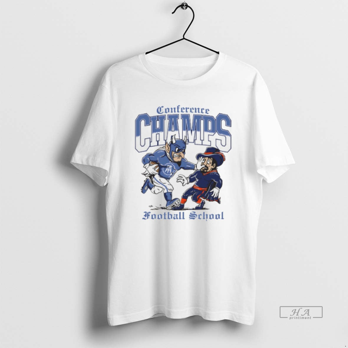 Official Duke Blue Devils 2025 Conference Champions Football School Stiff Arm Mascot T-Shirts, Hoodie, Sweatshirt