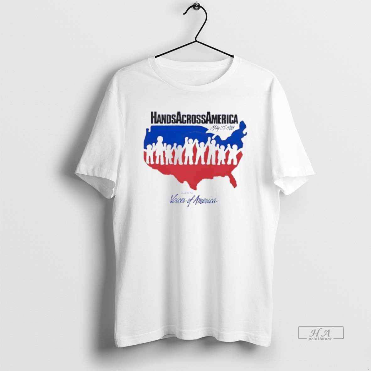 Official Hands Across America May 25 1986 Voices Of America T-Shirts, Hoodie, Sweatshirt | TeeSparky.com