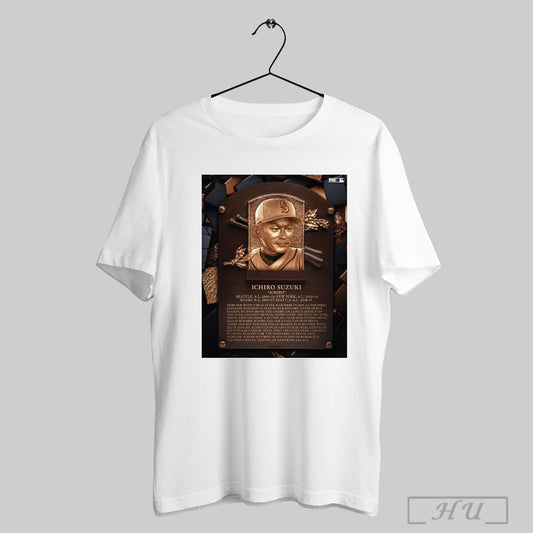 Official Ichiro Suzuki Becomes The First Japanese Born Player To Be Elected Into The Baseball Hall Of Fame Resume Poster T Shirt Sweatshirt Hoodies Poster