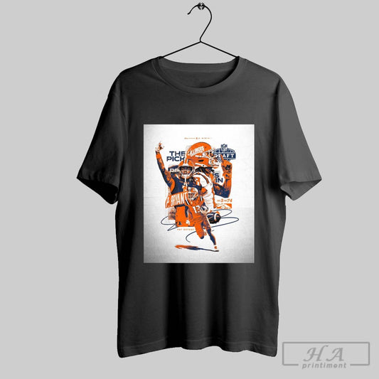 Official Illinois Fighting Illini Football The Pick Pat Bryant Nfl Draft 2025 Signature Round 3 Pick 74 Poster T Shirt