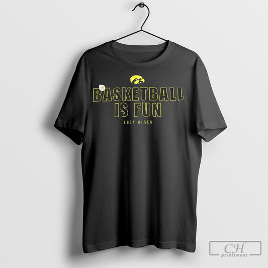 Official Iowa Hawkeyes Basketball Is Fun Lucy Olsen Shirt Poster Ornaments