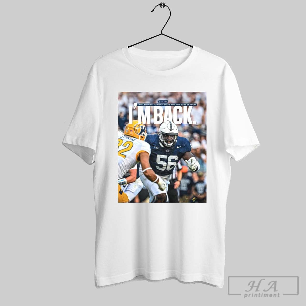 Official Jb Nelson Im Back I Will Return To Penn State Nittany Lions For The 2025 Season Poster T Shirt