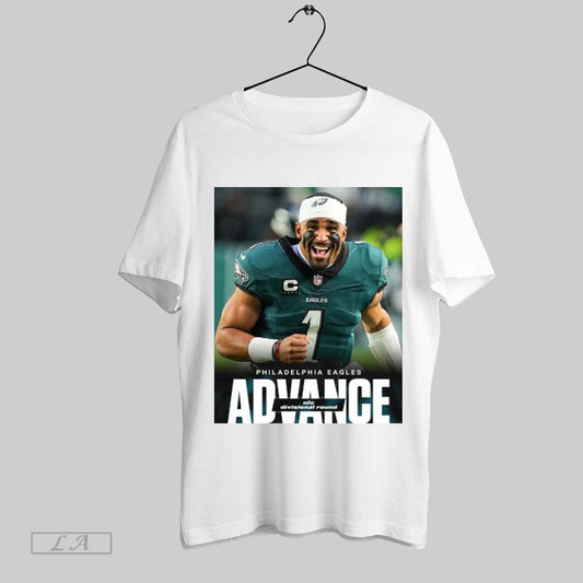 Official Jalen Hurts Philadelphia Eagles Win Green Bay Packers Advance Nfc Divisional Round Poster T Shirt