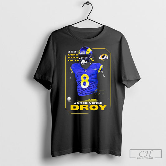 Official Jared Verse Los Angeles Rams 2024 Nfl Droy Defensive Rookie Of The Year Signature T Shirt Poster Ornaments