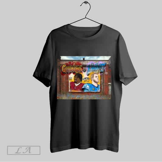 Official Jayden Daniels Commanders Vs Jared Goff Detroit Lions Fox Nfl Sat Jan 18 Art Poster T Shirt