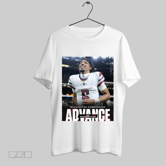 Official Jayden Daniels Washington Commanders Win Tampa Bay Buccaneers Nfl Advance Nfc Divisional Round Poster T Shirt