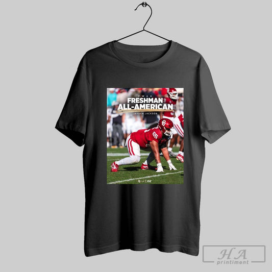 Official Jayden Jackson Oklahoma Sooners Fwaa Freshman All American Poster T Shirt