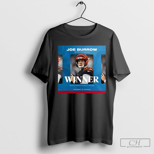 Official Joe Burrow Qb Cincinnati Bengals Winner 2025 Ap Comeback Player Of The Year Shirt Poster Ornaments