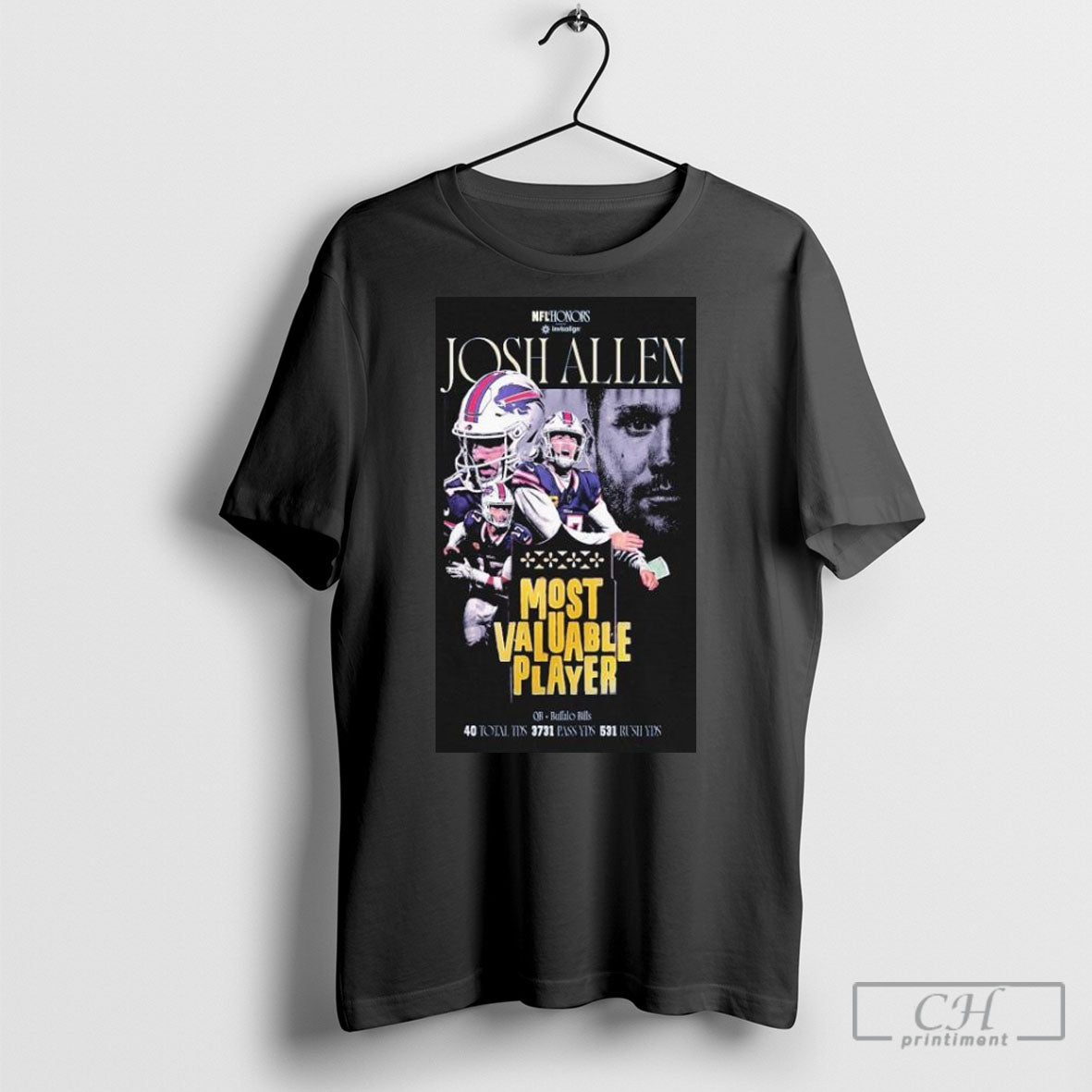 Official Josh Allen Most Valuable Player Buffalo Bills Qb Shirt Poster
