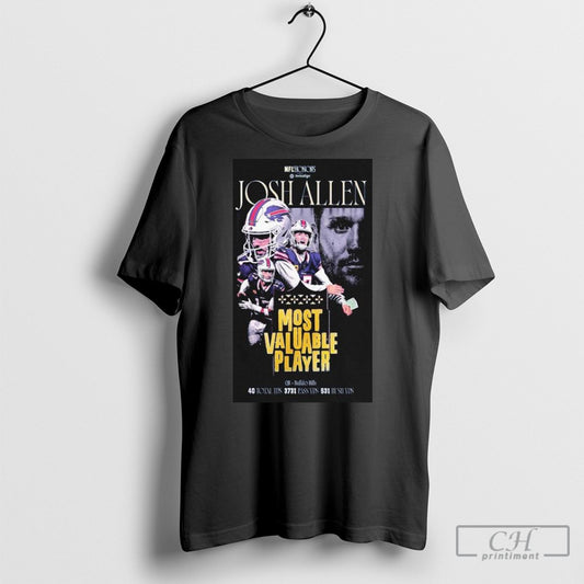 Official Josh Allen Most Valuable Player Buffalo Bills Qb Shirt Poster