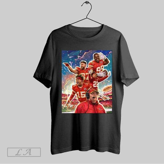 Official Kansas City Chiefs Ready To Rock The House Chris Jones Travis Kelce Patrick Mahomes Ii Trent Mcduffie Poster T Shirt