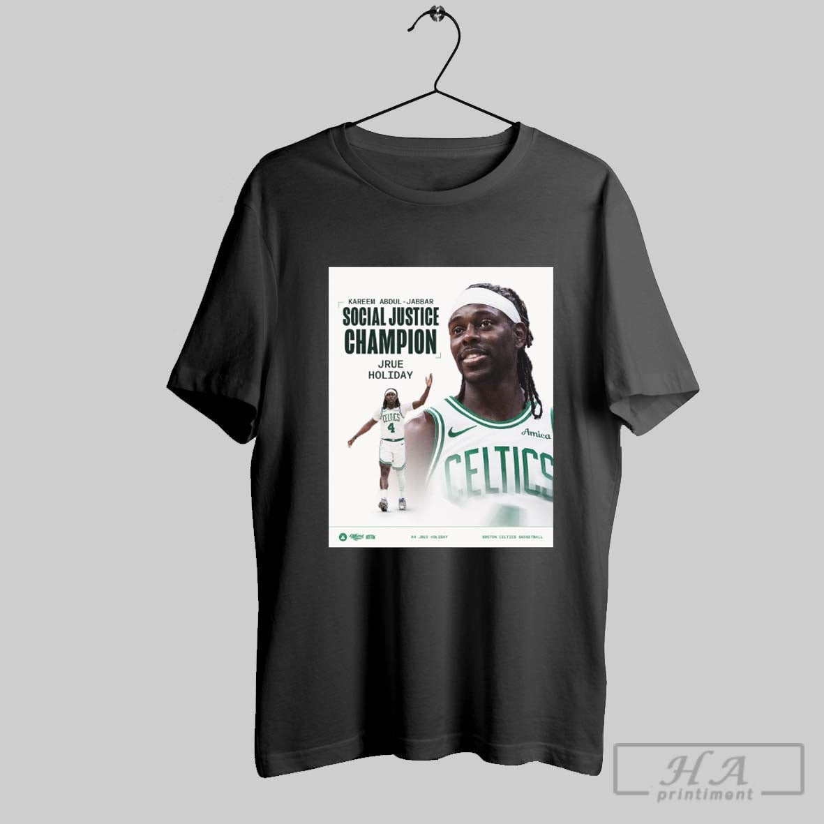 Official Kareem Abdul Jabbar Social Justice Champion Jrue Holiday Boston Celtics Basketball Poster T Shirt