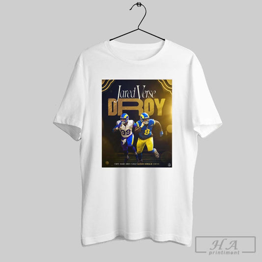 Official La Rams Jared Verse Defensive Rookie Of The Year 2024 Nfl First Rams Froy Since Aaron Donald Poster T Shirt