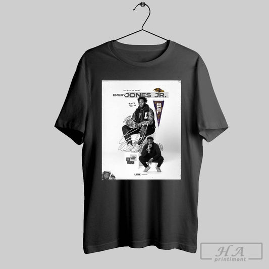 Official Lsu Tigers Football The Path To Nflsu Emery Jones Jr Nfl Draft 2025 Round 3 Pick 97 Signature Poster T Shirt