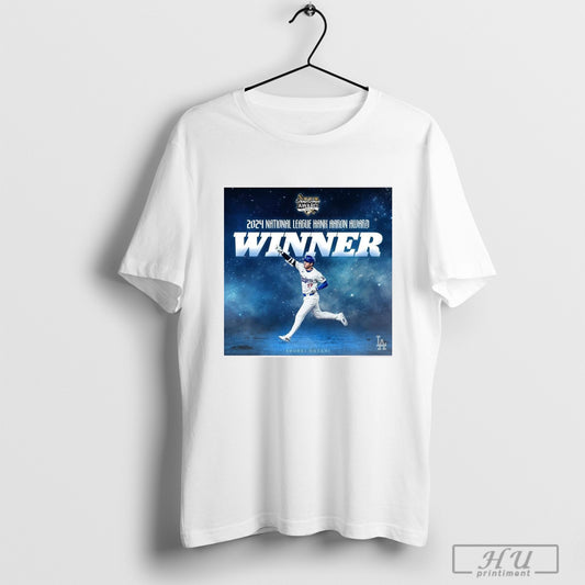 Official Los Angeles Dodgers Shohei Ohtani 2024 National League Hank Aaron Award Winner Poster T Shirt