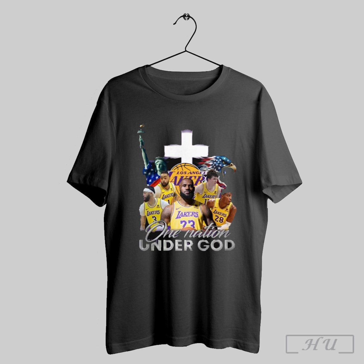 Official Los Angeles Lakers One Nation Under God Shirt Sweatshirt Cutom Poster