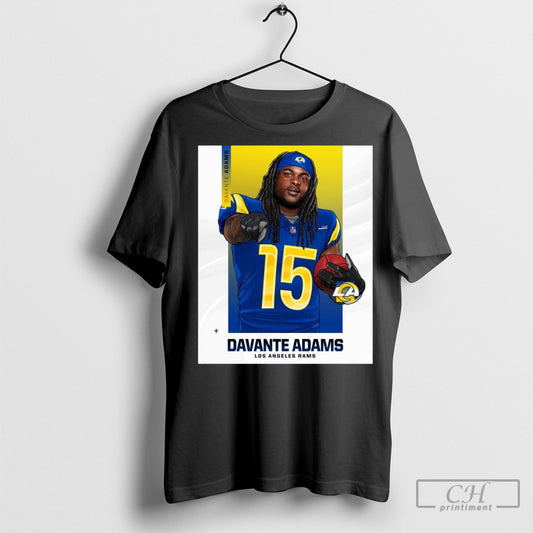 Official Los Angeles Rams Football Nfl Davante Adams Las Newest Star Painting Poster T Shirt