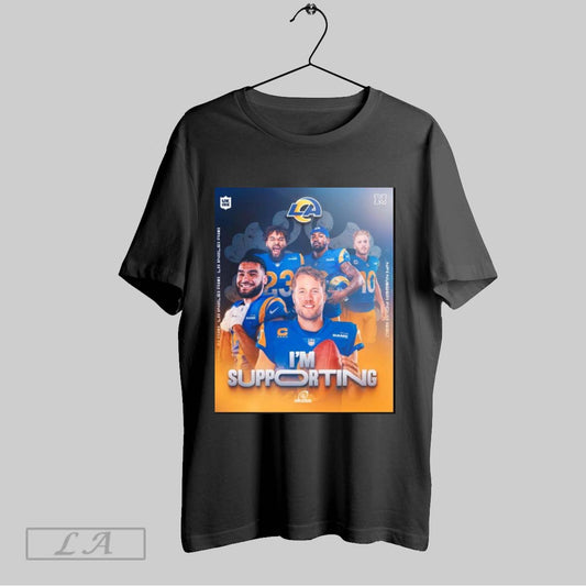Official Los Angeles Rams Nfl Nfc Number Four Seed Im Supporting In The Playoffs Poster T Shirt