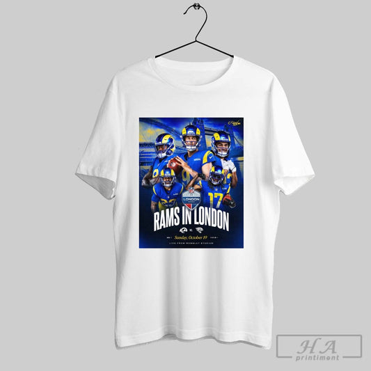 Official Los Angeles Rams Vs Jacksonville Jaguars In London Week 7 Sunday October 19 2025 Poster T Shirt