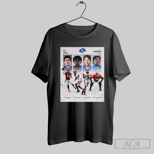 Official Los Angeles Rams X Bulldogs Stetson F Bennett Derion Kendrick Matthew Stafford Warren Mcclendon Jr Poster T Shirt