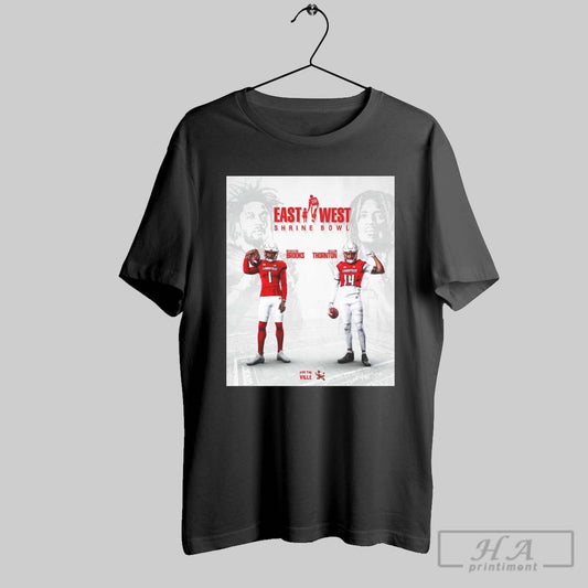 Official Louisville Cardinals Jacorey Brooks And Corey Thornton East West Shrine Bowl For The Ville Poster T Shirt