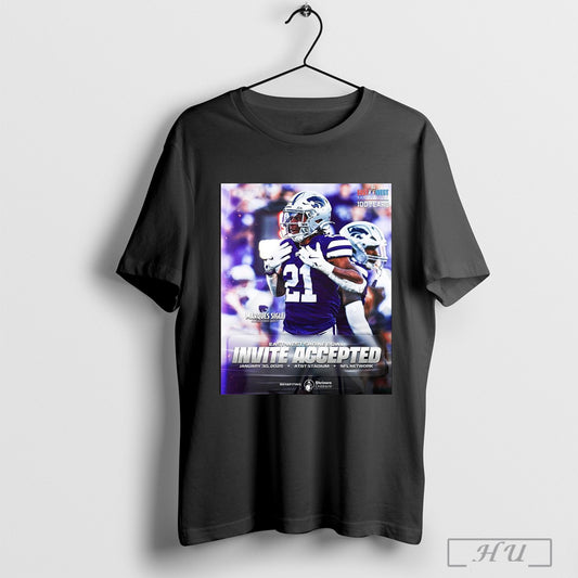 Official Marques Sigle Kansas State Wildcats East West Shrine Bowl Invite Accepted Jan 30 2025 Att Stadium Poster T Shirt