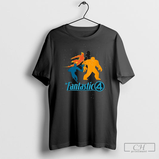 Official Marvel Studios The Fantastic 4 First Steps Team And Logo Shirt Poster