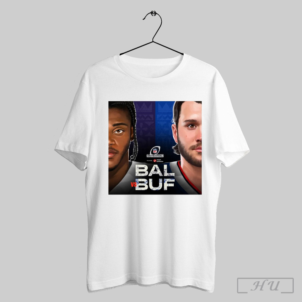 Official Matchup Josh Allen Buffalo Bills Vs Lamar Jackson Baltimore Ravens Nfl Divisional 2025 Poster T Shirt