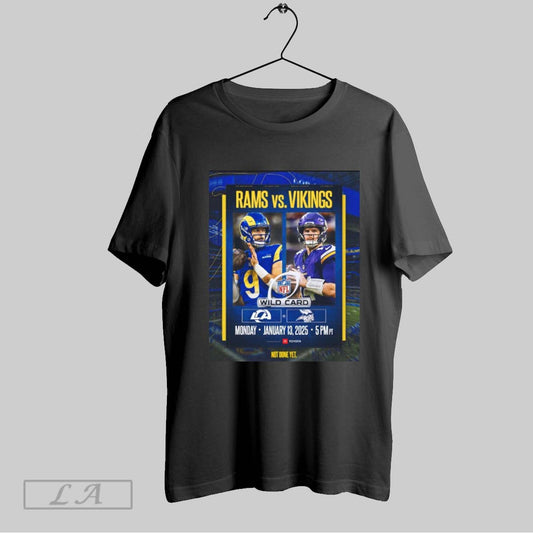 Official Matthew Stafford Los Angeles Rams Vs Minnesota Vikings Nfl Wild Card Monday Jan 13 2025 Not Done Yet Poster T Shirt