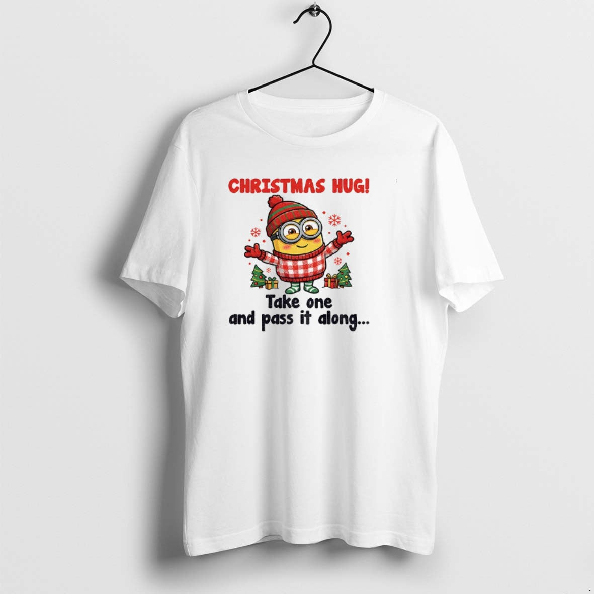 Official Minion Santa Hug Take One Pass Along T-Shirts, Hoodie, Sweatshirt