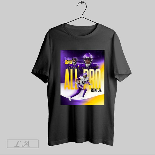 Official Minnesota Vikings Justin Jefferson Named Nflpa All Pro Poster T Shirt