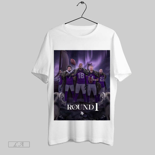 Official Minnesota Vikings Vs Los Angeles Rams Nfl Wild Card Round One Game Poster T Shirt