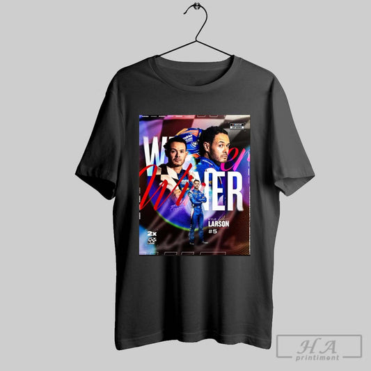 Official Nascar Bristol Motor Speedway Winner Again Kyle Larson Wins In Thunder Valley Signature Poster T Shirt
