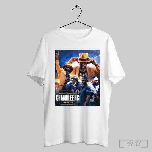Official Nfl Offensive Coordinator Chamblee High School Hs Ed Reed Pro Football Hall Of Fame Poster T Shirt