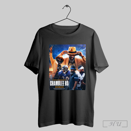 Official Nfl Legend Ed Reed Offensive Coordinator Chamblee High School In Georgia Poster T Shirt