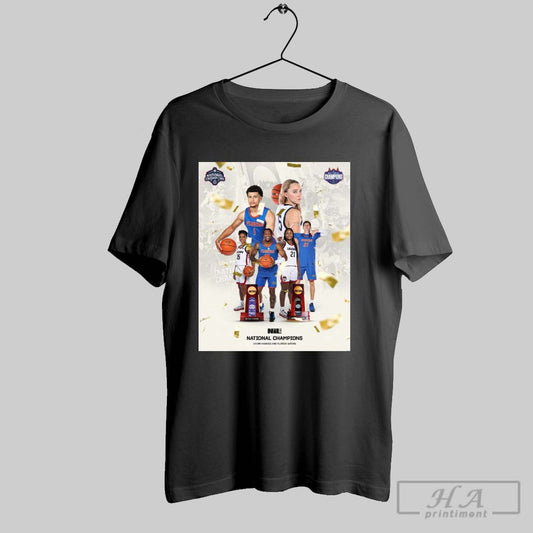 Official National Champions Uconn Huskies Ncaa Womens Basketball And Florida Gators Mens Basketball 2025 Poster T Shirt