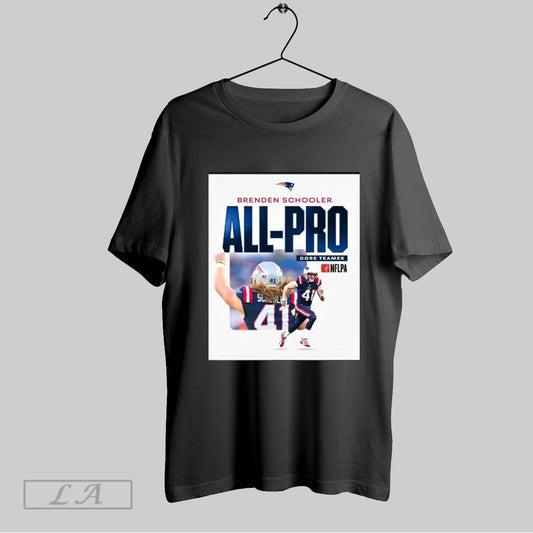 Official New England Patriots Brenden Schooler All Pro Core Teamer Nflpa 2 Years In A Row Poster T Shirt