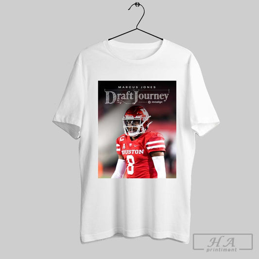 Official New England Patriots Marcus Jones Nfl Draft Journey Has Always Been About Family And Football Poster T Shirt