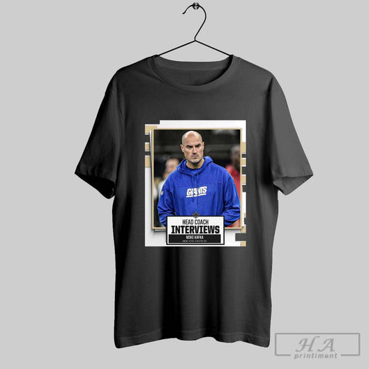 Official New Orleans Saints Head Coach Interviews Mike Kafka New York Giants Oc Poster T Shirt