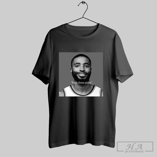 Official New York Knicks Basketball Mikal Bridges Fuck Them Picks Poster T Shirt