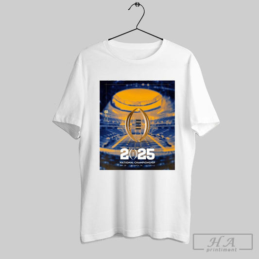 Official Notre Dame Fighting Irish 2025 College Football Playoff National Championship Jan 20 Atlanta Ga Poster T Shirt