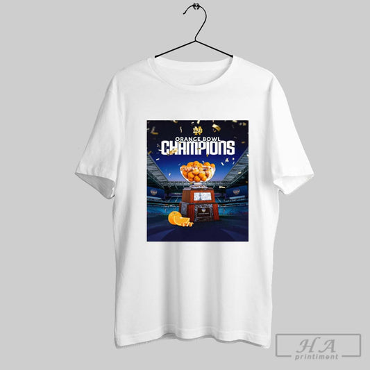 Official Notre Dame Fighting Irish Win Penn State Nittany Lions 2025 Orange Bowl Champions Poster T Shirt