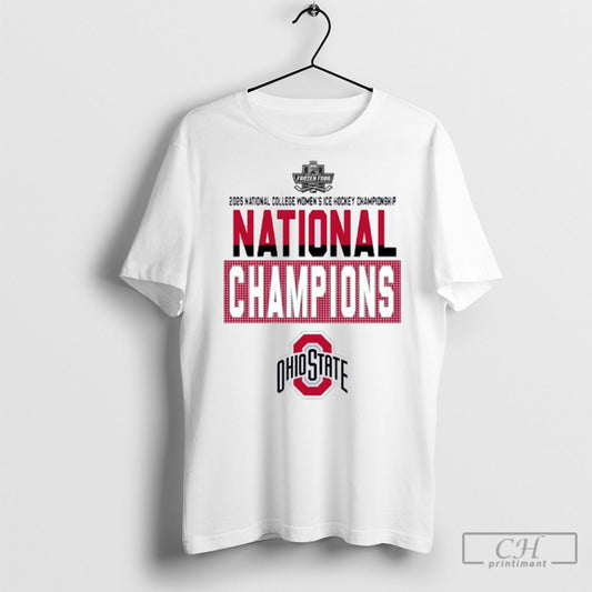 Official Ohio State Buckeyes 2025 Ncaa Womens Ice Hockey National Champions Shirt Sweatshirt Poster