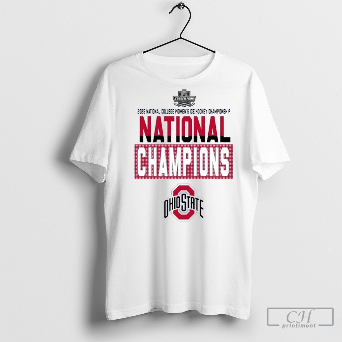 Official Ohio State Buckeyes 2025 National Collegiate Womens Ice Hockey National Champions T Shirt Sweatshirt Poster