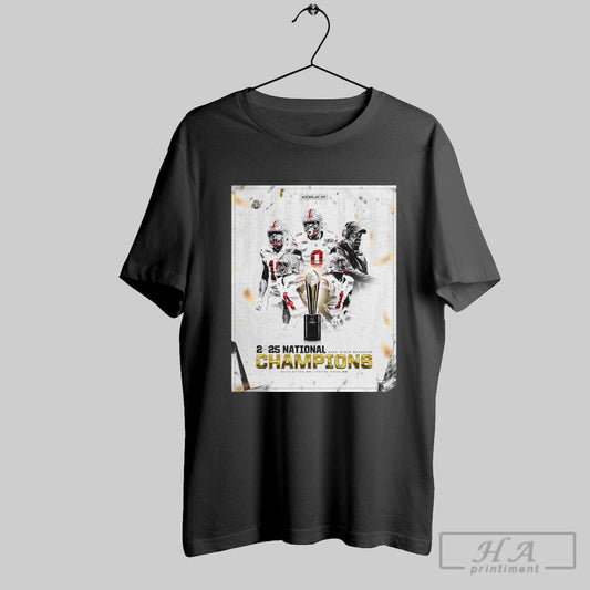 Official Ohio State Buckeyes Win Notre Dame Fighting Irish Cfb Playoff 2025 National Champions Poster T Shirts