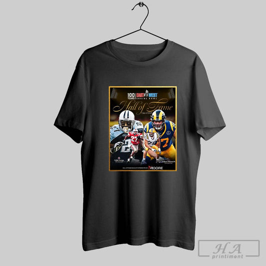 Official Ohio State Eddie George And Lsu Andrew Whitworth East West Shrine Bowl Hall Of Fame Class Of 2025 Poster T Shirt