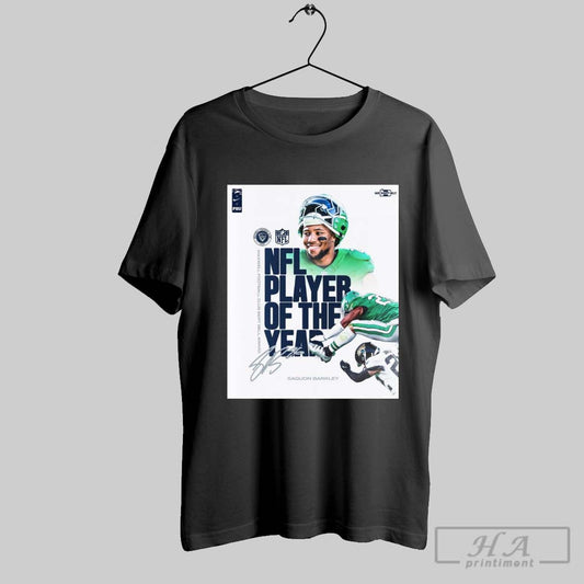 Official Penn State Nittany Lions X Saquon Barkley Nfl Player Of The Year Maxwell Football Club Bert Bell Award Signature Poster T Shirt