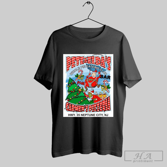 Official Pete And Eldas Whole Pie Eaters Club Carmens Pizzeria Hwy 35 Neptune City Nj Poster T Shirt