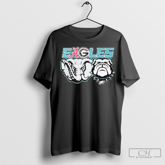 Official Philadelphia Eagles And Georgia Bulldogs Dawgs Alabama Crimson Tide Mascot Shirt Poster Ornaments