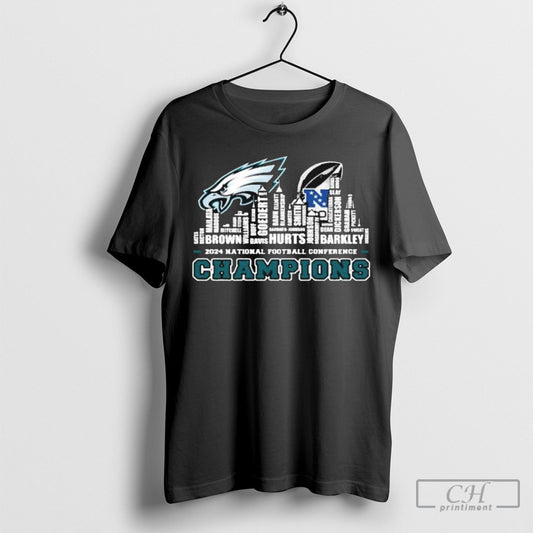 Official Philadelphia Eagles Nfc Champions 2024 Shirt Poster Ornaments